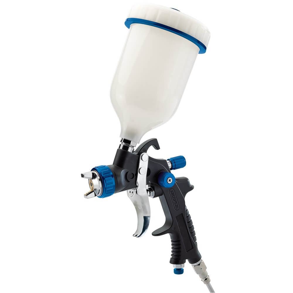 Draper 09707 Hvlp Air Spray Gun With Composite Body And Gravity Fed Hopper 600Ml each