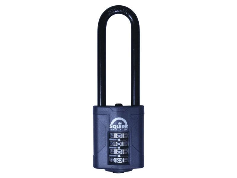 Squire CP40/2.5 Cp40/2.5 Combination Padlock 4-Wheel 40Mm Extra Long Shackle 63Mm