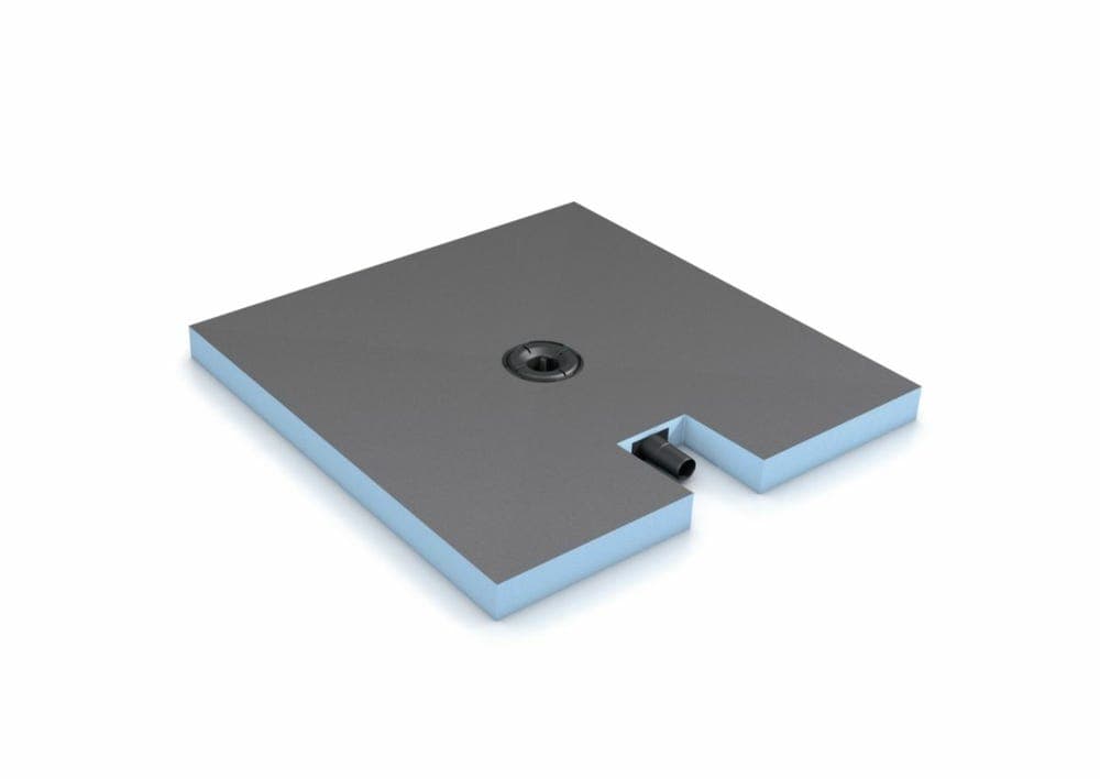 Wedi Fundo Plano Rectangular Complete System Offset Drain 1400mm x 900mm x 65mm