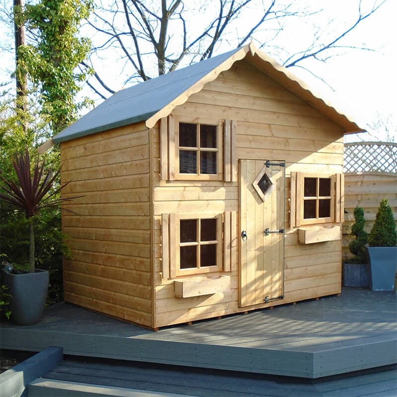 8' x 5'6 Shire Loft Childrens/ Kids Wooden Garden Playhouse