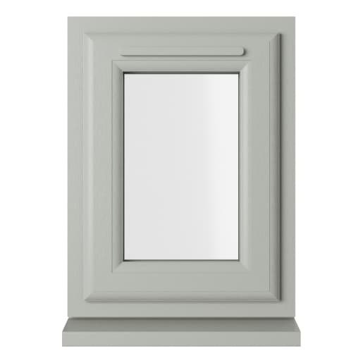 Crystal Triple Glazed uPVC Window Agate/White Top Hung 440mm x 610mm Clear