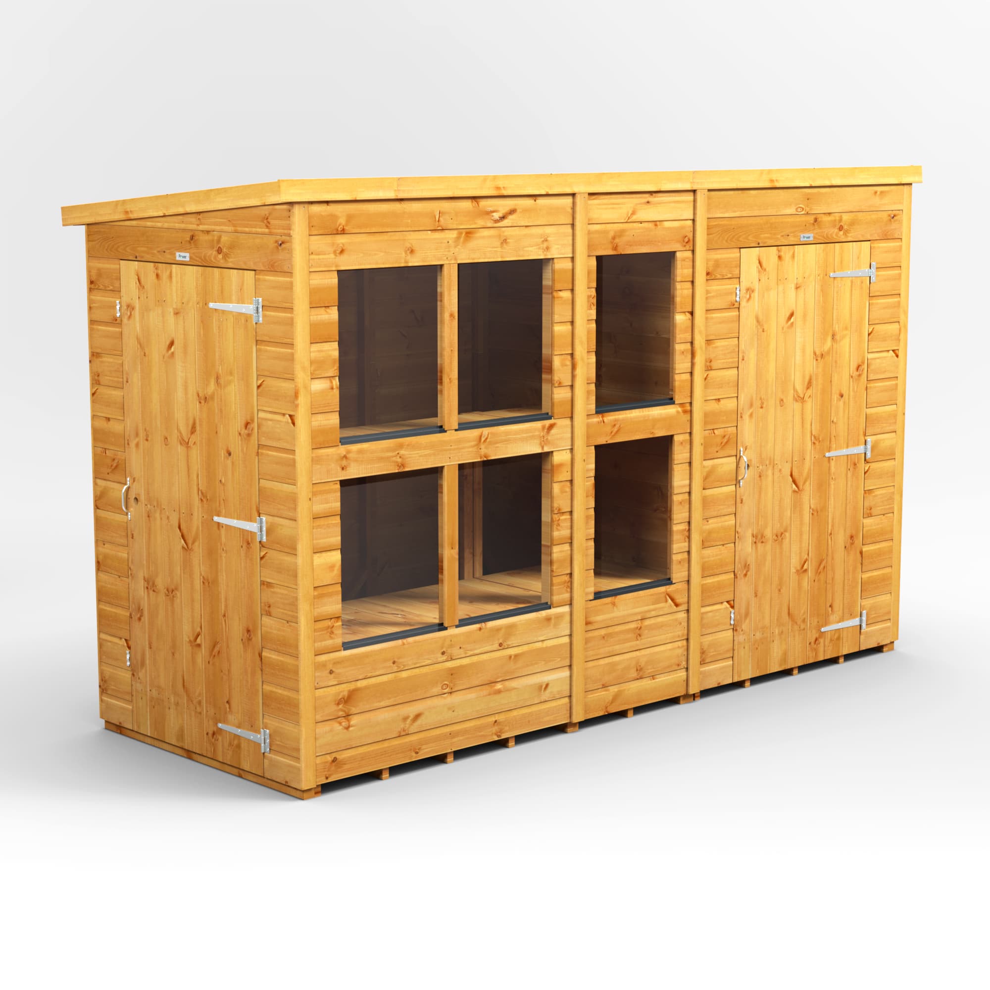 10 x 4 Power Pent Potting Shed With 4ft Side Store