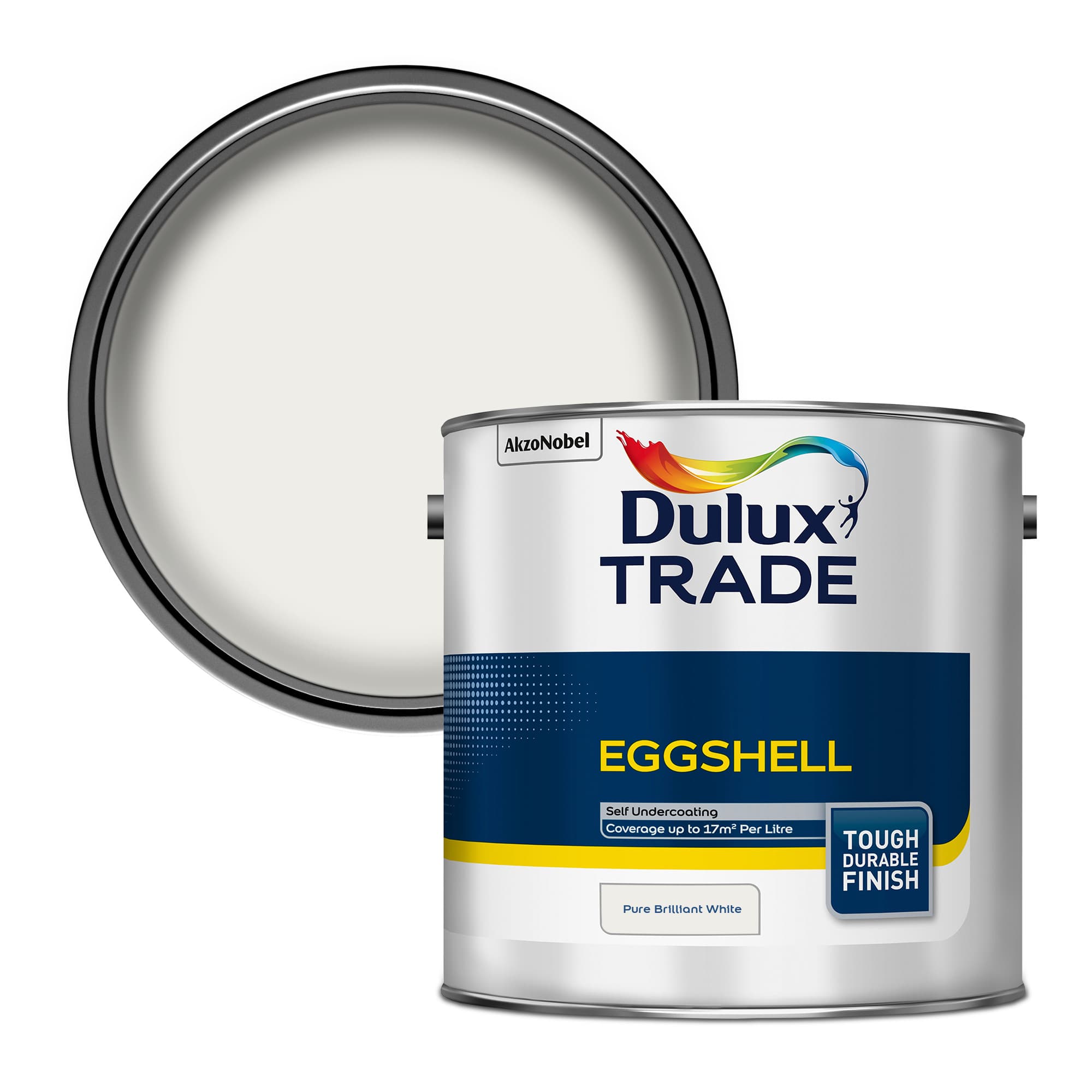 Dulux Trade Eggshell Paint 2.5L Pure Brilliant White
