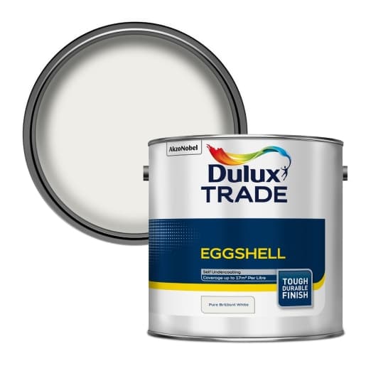 Dulux Trade Eggshell Paint 2.5L Pure Brilliant White
