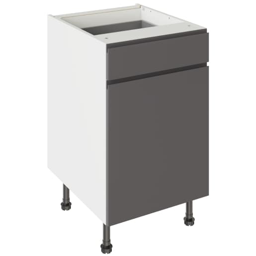 Flatpack 500 Drawerline Base Cabinet J-Pull Ultra Matt Graphite