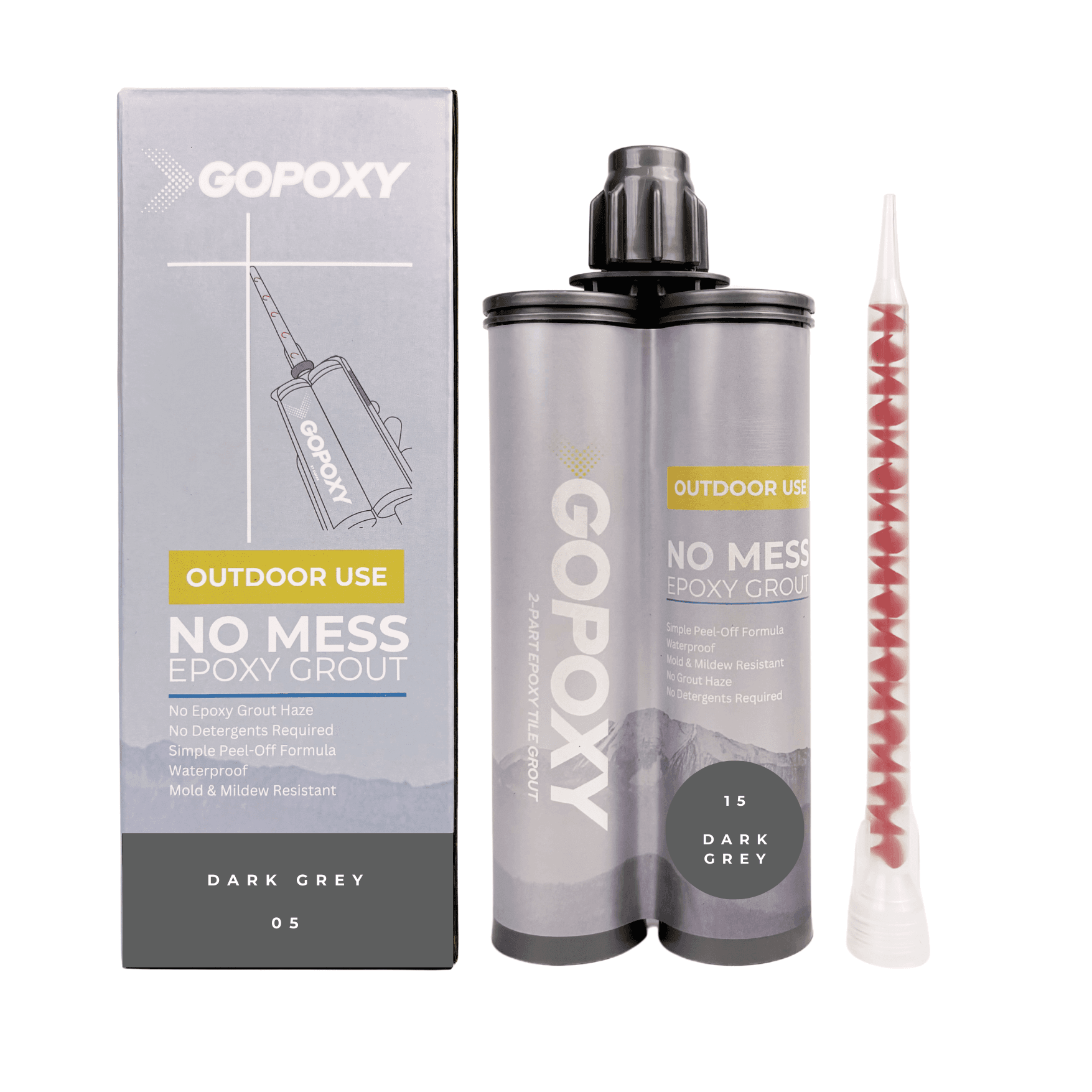 GoPoxy Grout (Outdoor Use) – No-Mess Epoxy, Peel-Off Cleanup