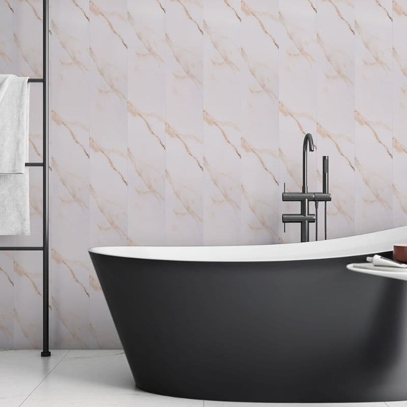 Internal Wall Panel - 250mm x 2600mm x 7.5mm Bronze Carrara Marble - Pack of 4