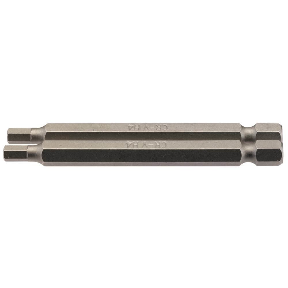 Draper 64321 Hexagonal Insert Bit 4Mm 1/4in Hex 75Mm Long (Pack Of 2) per pack
