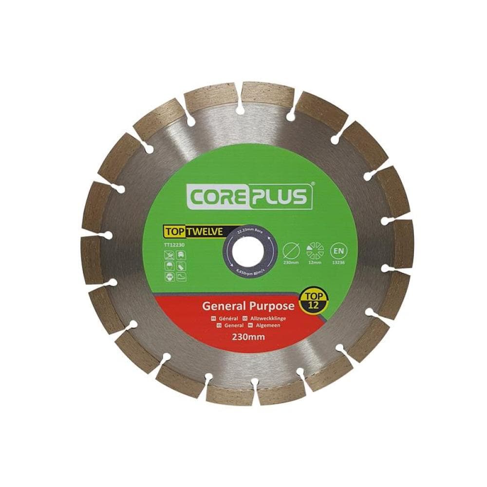 Coreplus CORDBTT12230 Top Twelve General Purpose Diamond Blade 230Mm