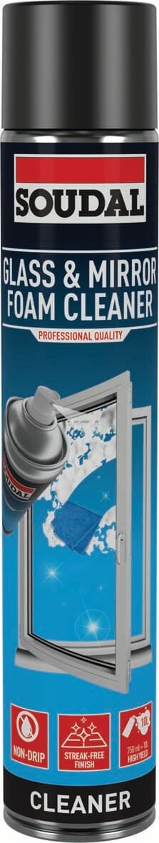 Soudal Glass & Mirror Aerosol Spray Cleaner White 750Ml 156176