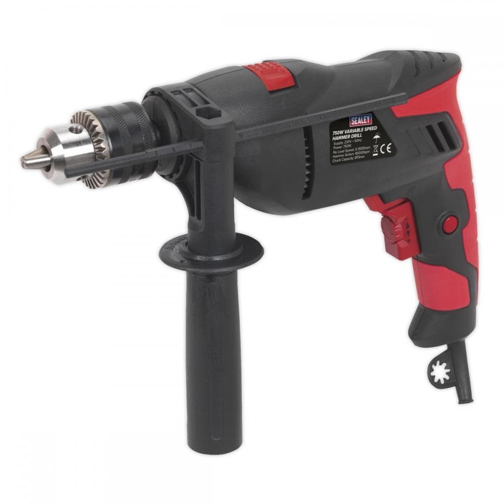 Sealey SD750 Hammer Drill Ø13Mm Variable Speed With Reverse 750W/230V