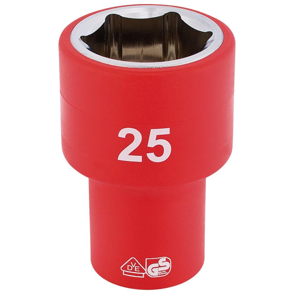 Draper Expert 31961 Fully Insulated Vde Socket 1/2in Sq. Dr. 25Mm each