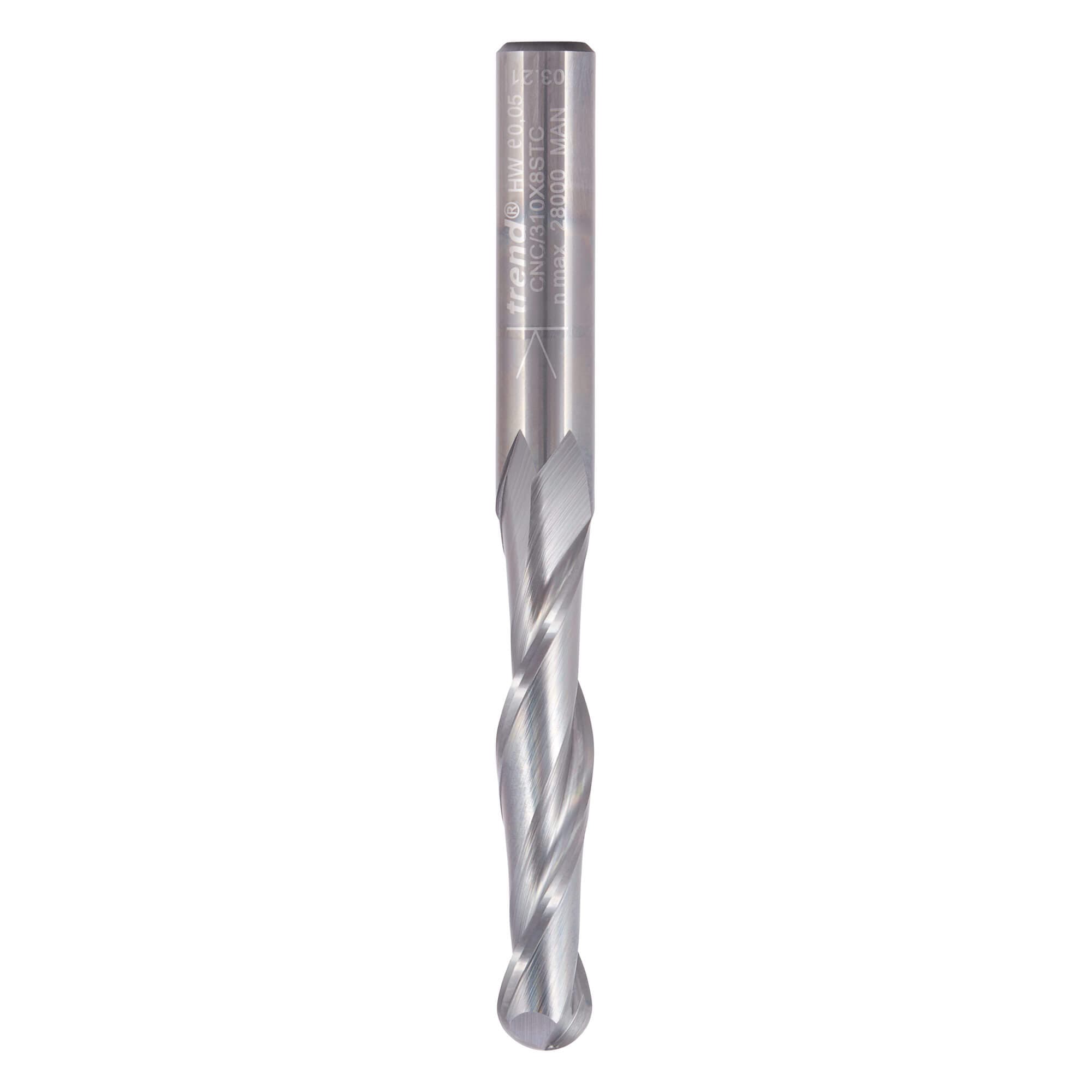 Trend Bullnose Spiral Up-Cut 8Mm Diameter Pk 1 CNC/310X8STC