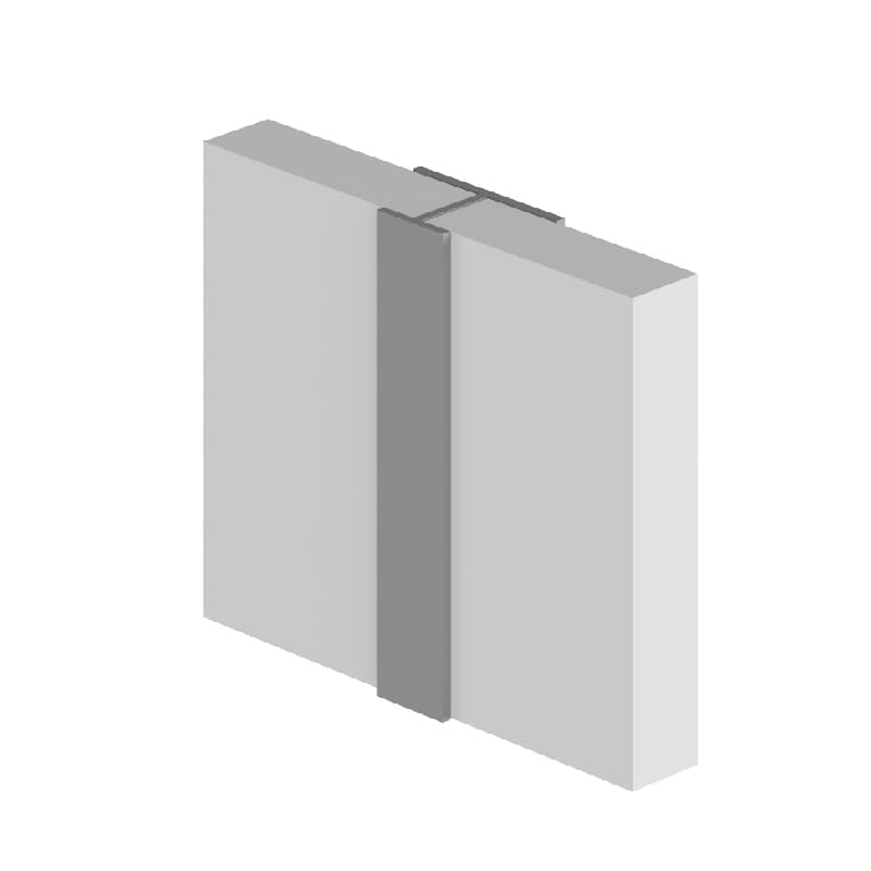 Multipanel Wall Panel Profile Type D - Continuous H Joint Profile Bright Polished