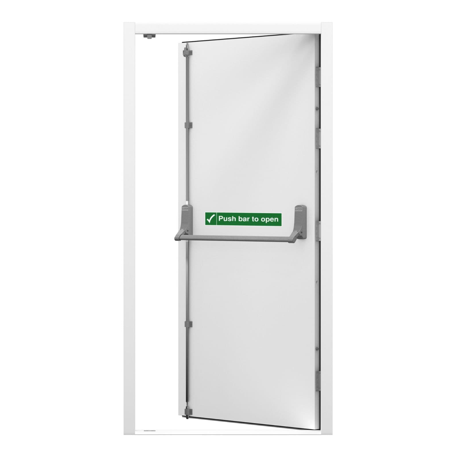 Lathams Left Hand Hinge Fire Escape Steel Door 2020 x 995 x 90mm