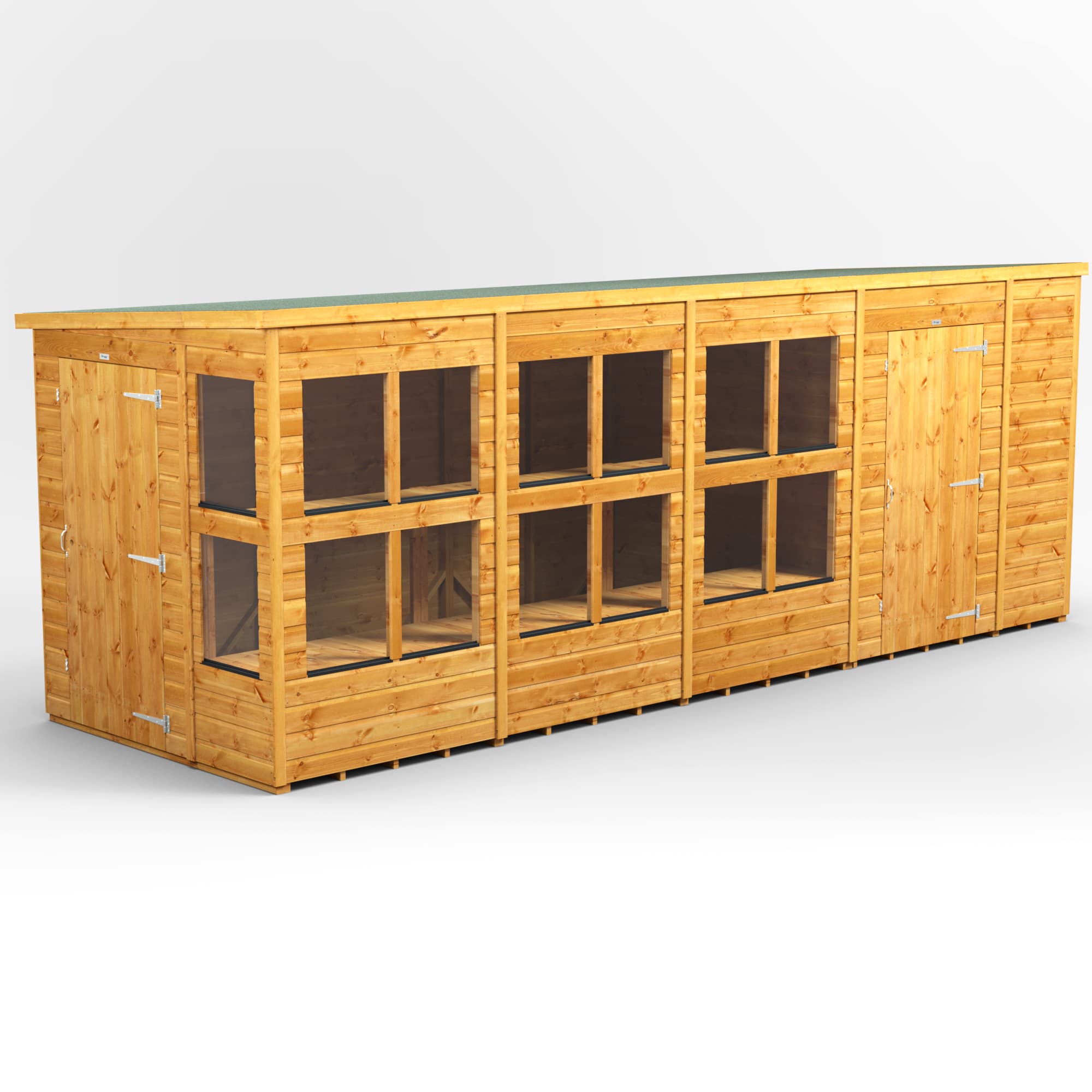 18 x 6 Power Pent Potting Shed With 6ft Side Store