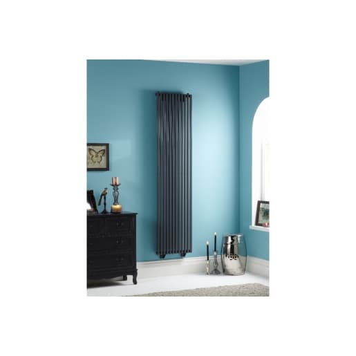 Oxfordshire Vertical Gun Metal Radiator 1800mm x 465mm