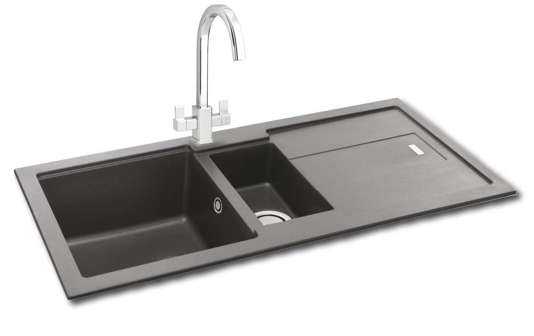 Carron Phoenix Bali 1.5 Bowl Inset Grey Composite Granite Kitchen Sink