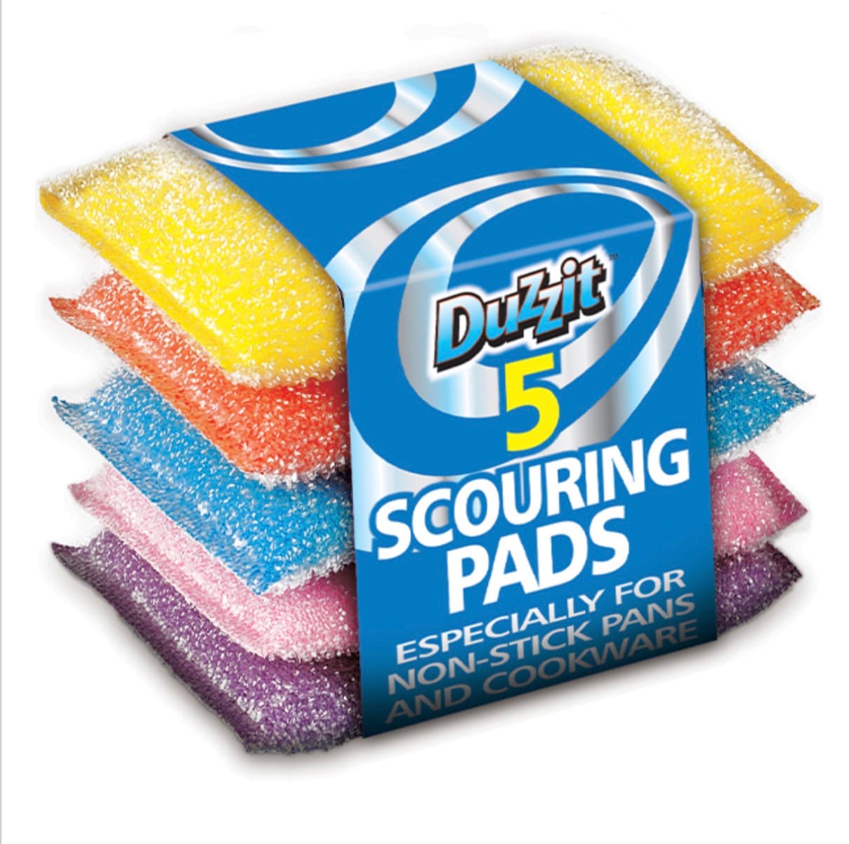 Duzzit assorted scouring pads 5 pack