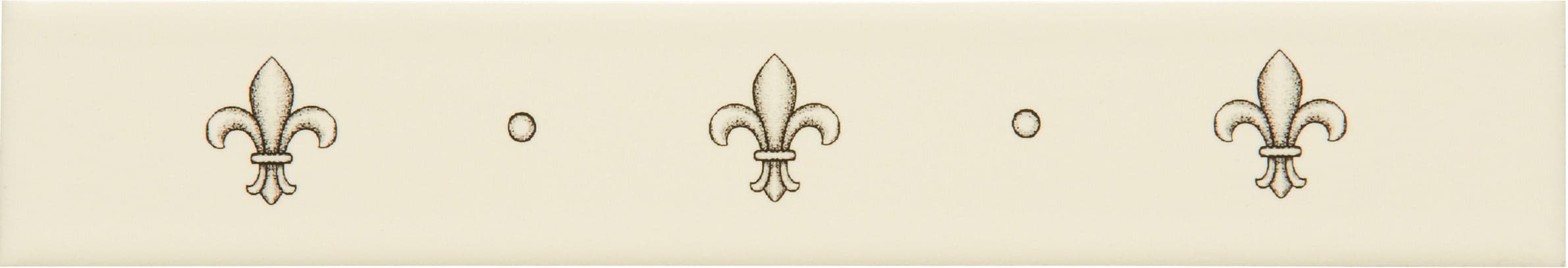 Original Style Artworks Fleur de Lis Border Charcoal Grey on County White