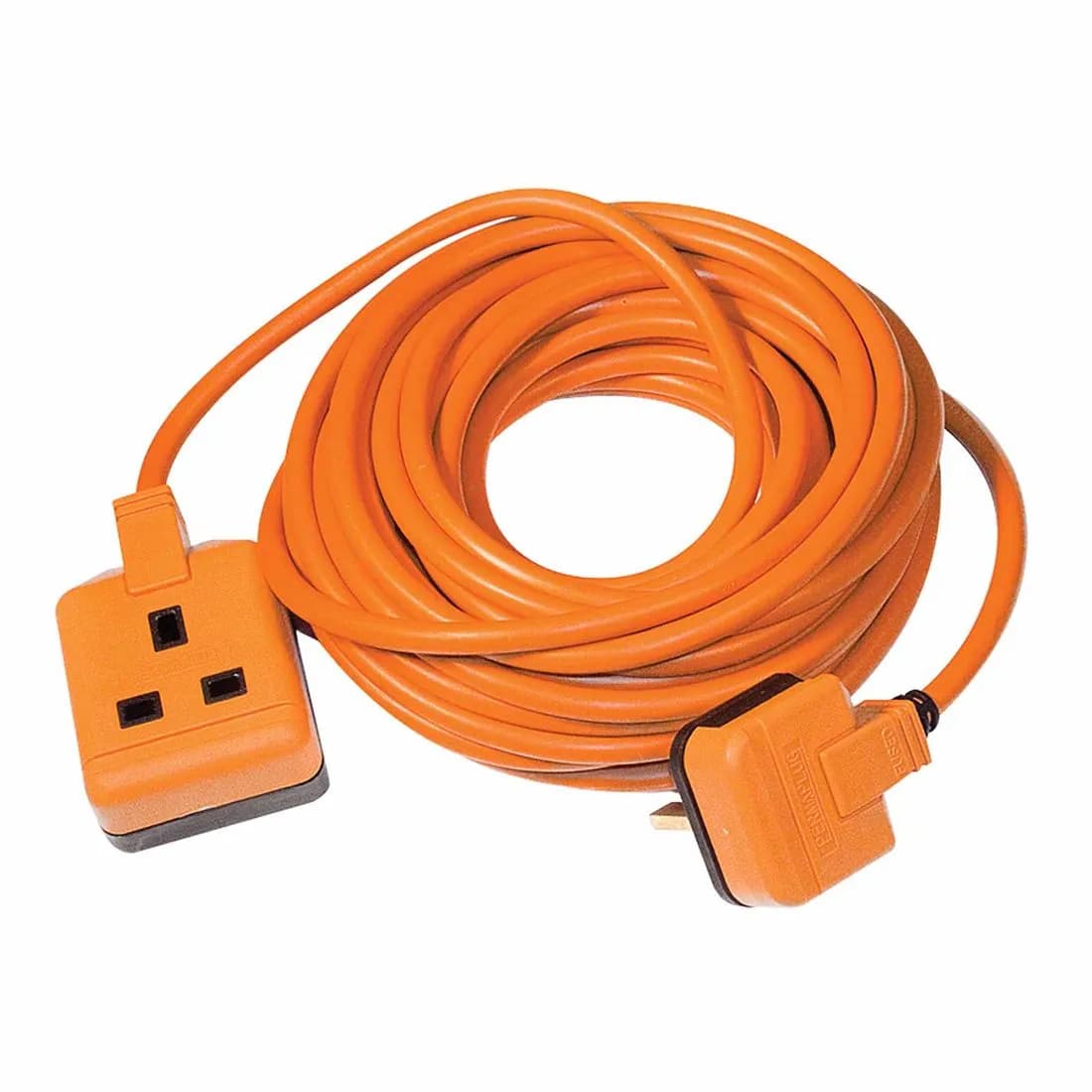 Masterplug 5M 1G Heavy Duty Orange Extension Lead 13A