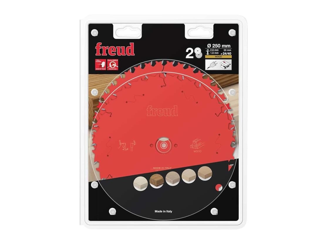 Freud Wood Circular Saw Blade 2 Pack 250 x 30 x 2.8mm x 24T / 40T F03FS09894