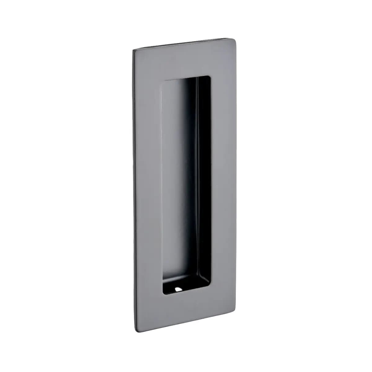 Pocket / Sliding Door Flush Pull Handle - 120 x 50mm - Matte Black - Hardware Solutions