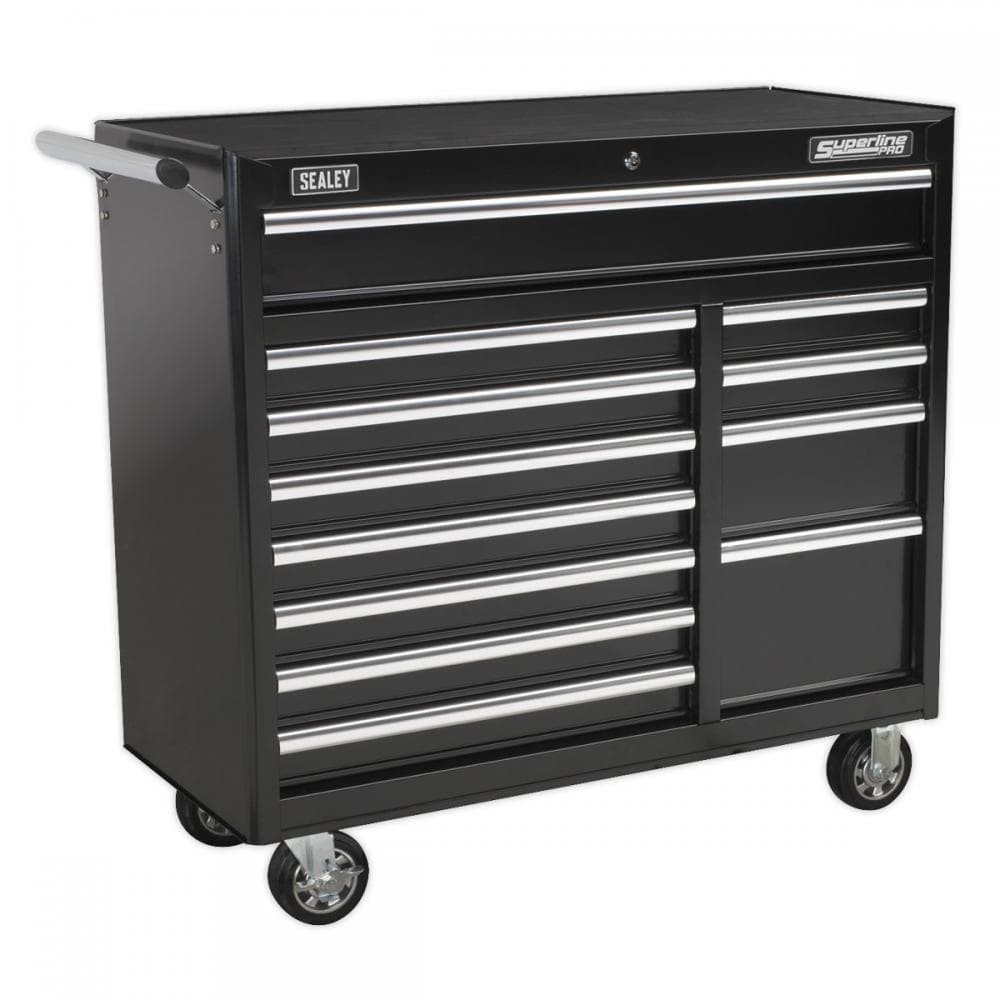 Sealey AP41120B Rollcab 12 Drawer With Ball-Bearing Slides Heavy-Duty - Black