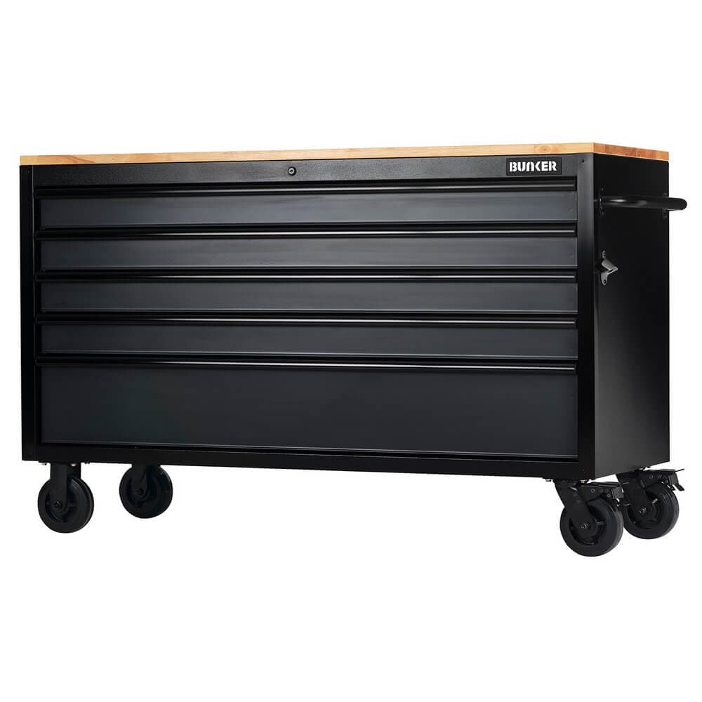 Bunker ® 5 Drawer Workbench Roller Tool Cabinet 61in Grey Pk 1 28343