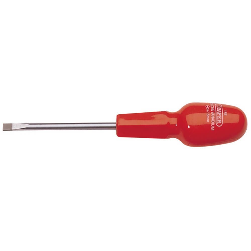 Draper 19830 Plain Slot Flared Tip Cabinet Pattern Screwdriver 5 X 75Mm (Sold Loose) each