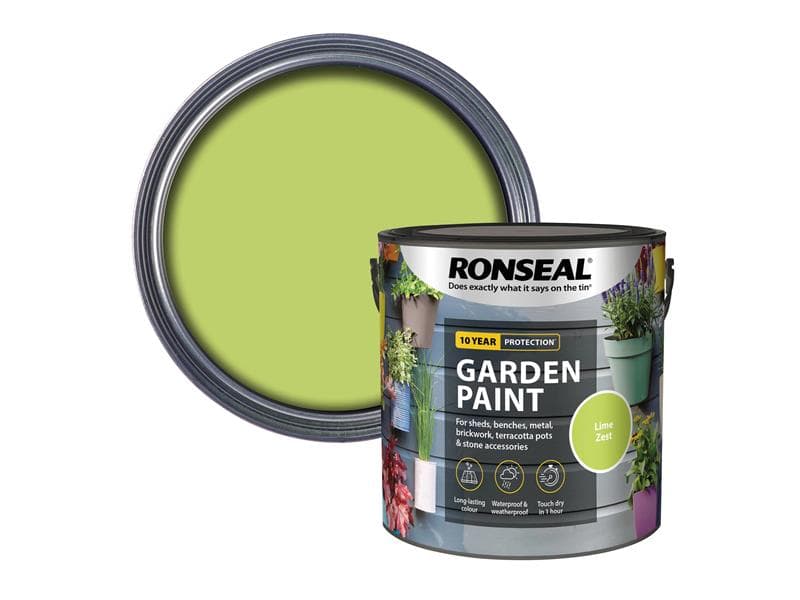 Ronseal 38512 Garden Paint Lime Zest 2.5 Litre