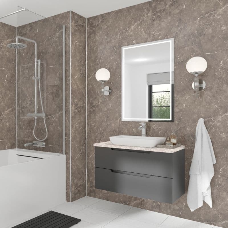 Laminate Wall Panel Square Edge - 1210mm x 2420mm x 11mm Marmo Venezia