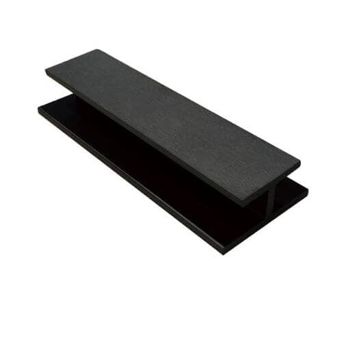 Standard Composite Panel Cladding H Trim - 3.6m x 50mm Black