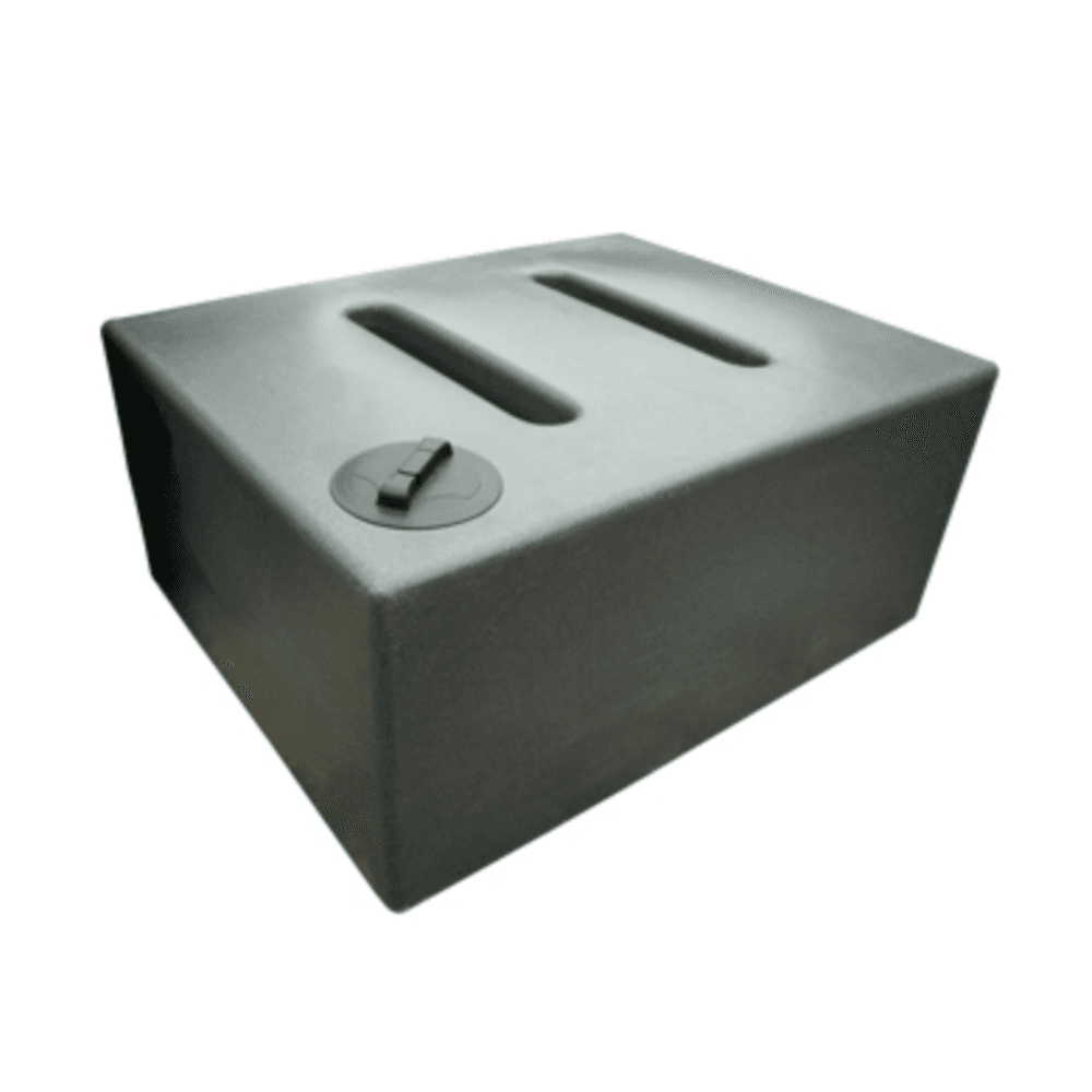 Layflat 1050 Litre Rectangular Baffled Water Butt in Millstone Grit