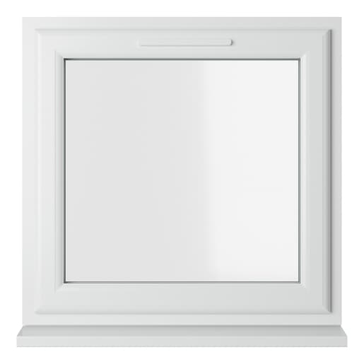 Crystal Double Glazed uPVC Window White Top Opener 610mm x 610mm Clear