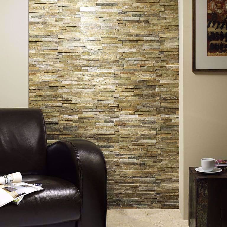 Tiles Ahead Splitface Oyster Natural Slate Cladding 10x36cm
