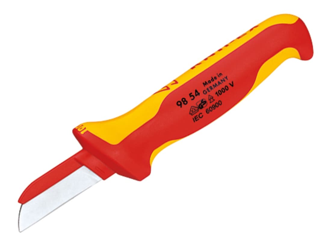 Knipex 98 54 VDE Cable Knife (Back of Blade Insulated) 98 54