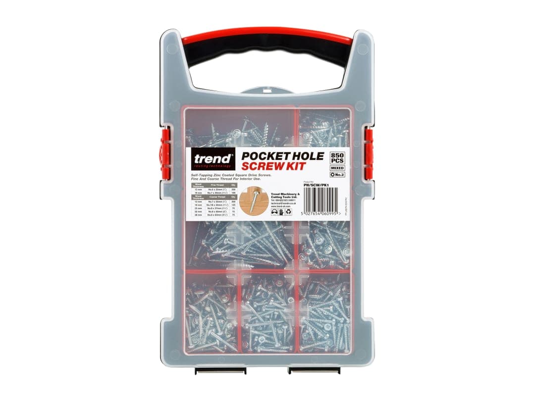 Trend Pocket Hole Screw Selection, 850 Piece PH/SCW/PK1