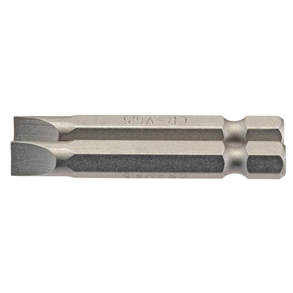 Draper 64103 Plain Slot Insert Bit 6.5Mm 1/4in Hex 50Mm Long (Pack Of 2) per pack
