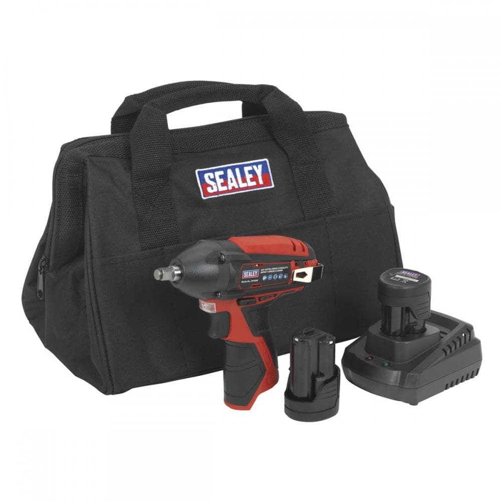 Sealey CP1204KIT Impact Wrench Kit 3/8inSq Drive 12V Sv12 Series - 2 Batteries