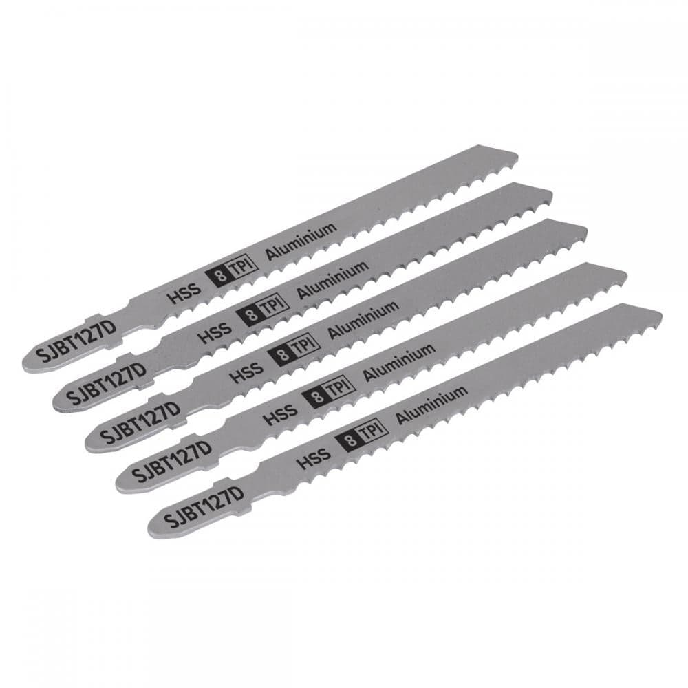 Sealey SJBT127D Jigsaw Blade Aluminium 100Mm 8Tpi - Pack Of 5