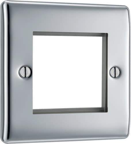 Nexus Metal Polished Chrome Double Square Front Plate NPCEMS2-01