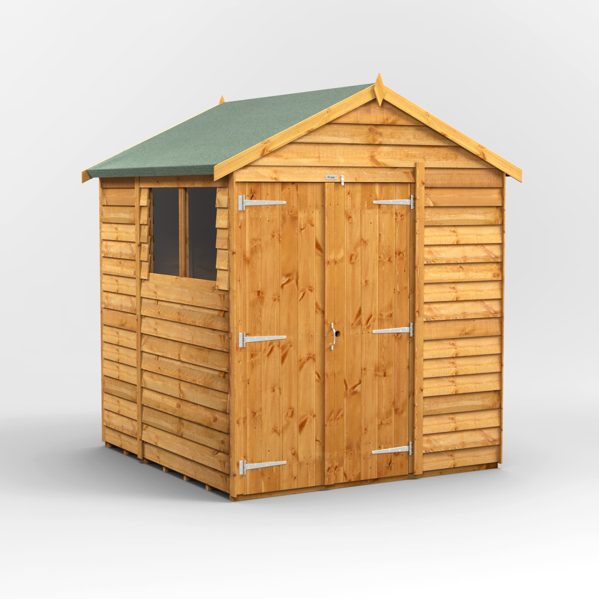 Powersheds 6 x 6 Power Overlap APEX, Double Doors