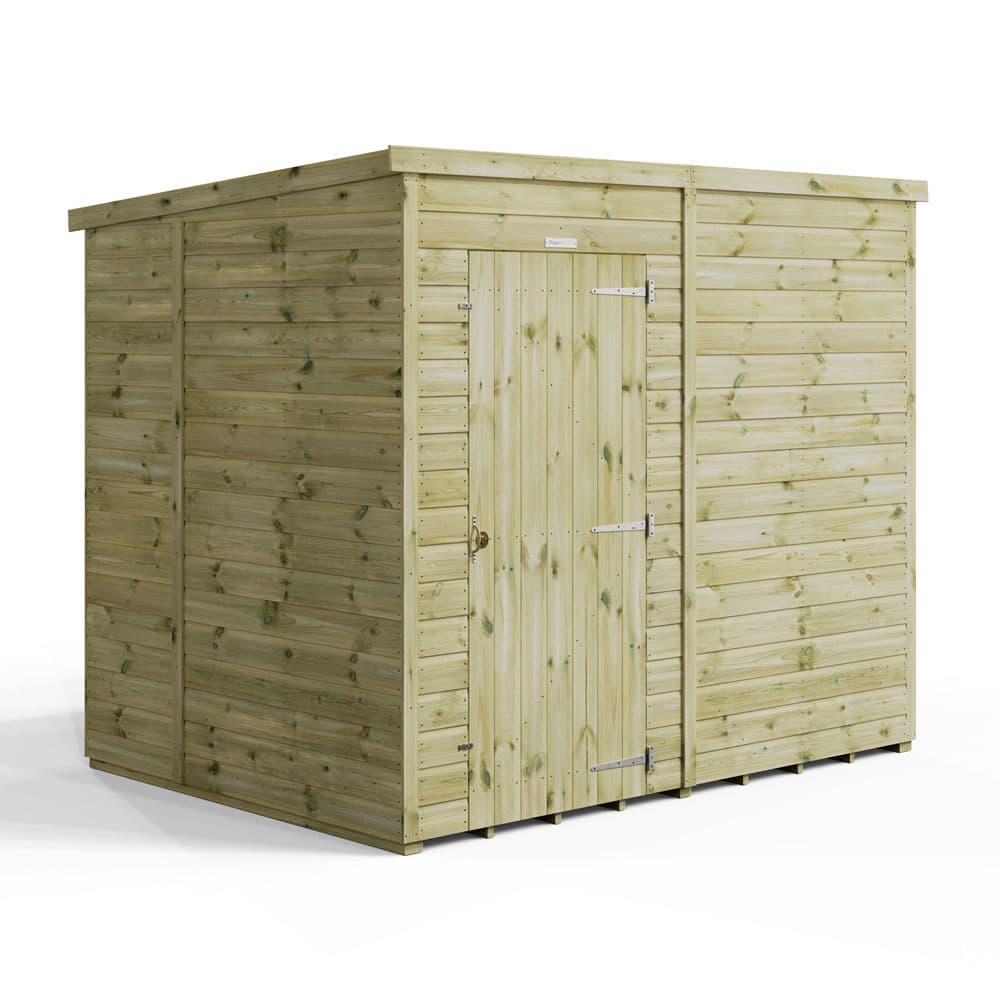 8x6 Premium Powersheds Pent No Windows