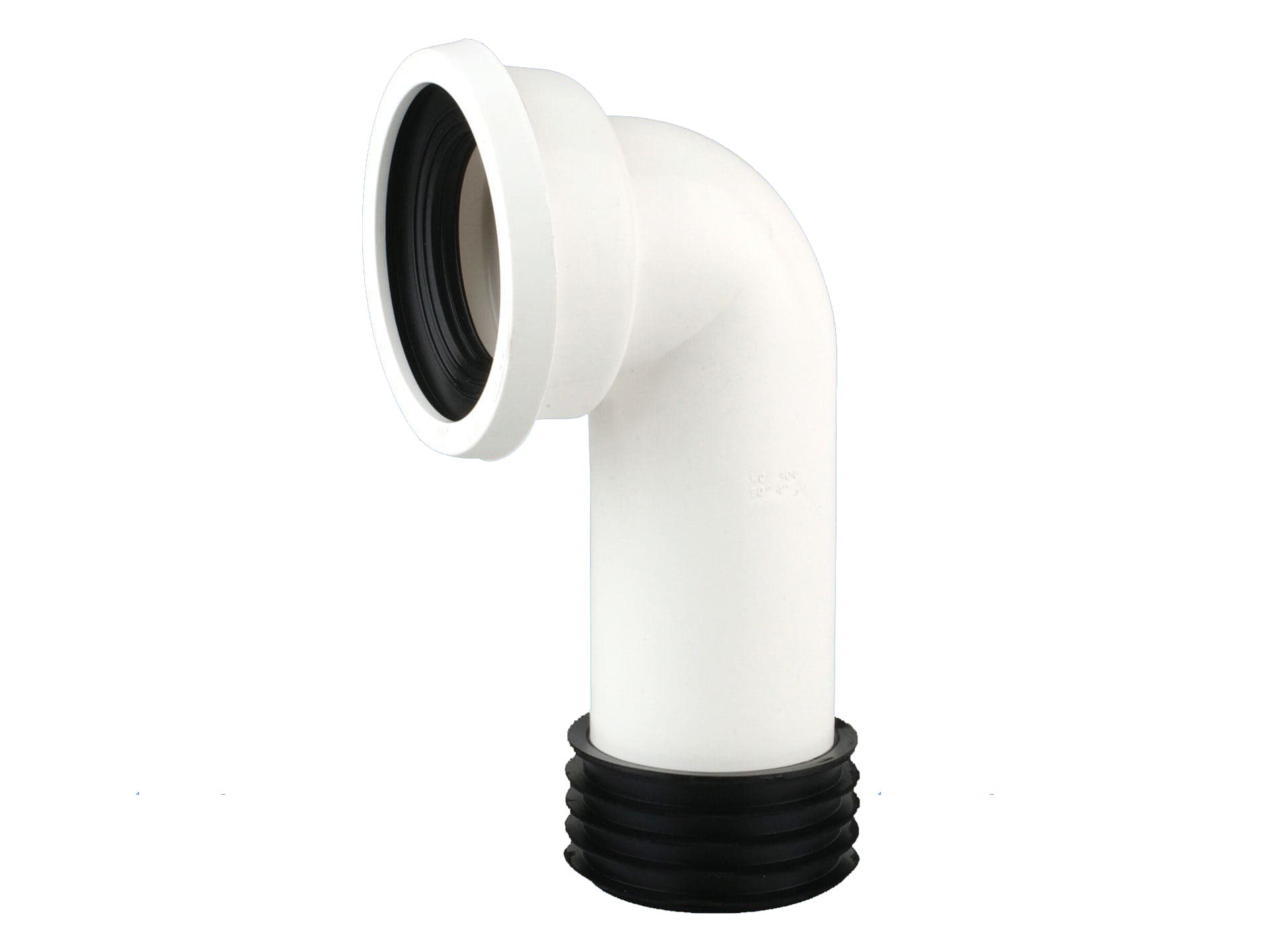 Osma Wavin OsmaSoil easy-fit WC pan connector 90 degree 4" white