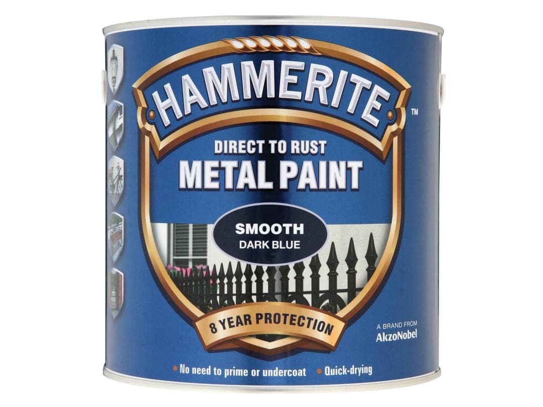 Hammerite Direct to Rust Smooth Finish Metal Paint Dark Blue 2.5 Litre 5084845