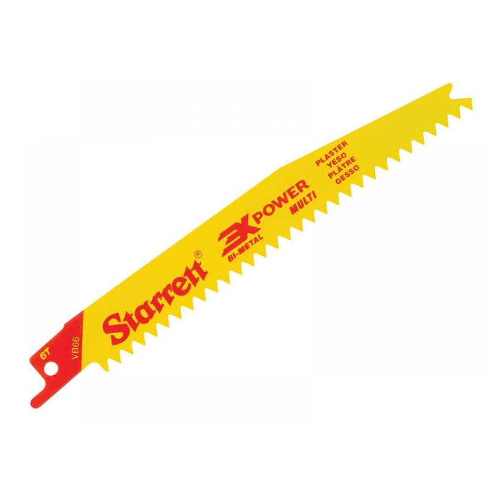 Starrett VB66-5 Vb66-5 Bi-Metal Reciprocating Blade Plasterboard 152Mm 6V Tpi (Pack 5)