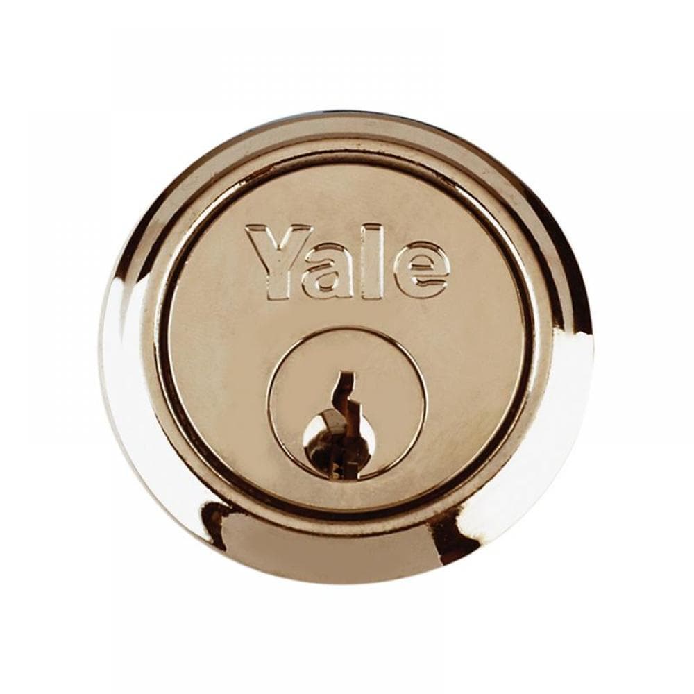 Yale Locks 631109035161 P1109 Replacement Rim Cylinder & 2 Keys Satin Chrome Finish Visi