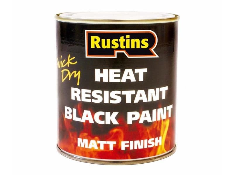 Rustins HRMB500 Quick Dry Heat Resistant Paint Black 500Ml