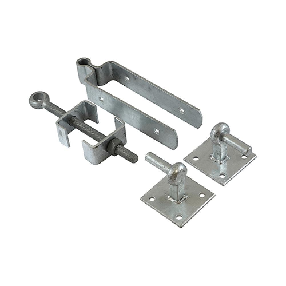 Timco AFHP450G Adjustable Hinge Set With Hook On Plate - Hot Dipped Galvanised 450Mm Plain Bag 1